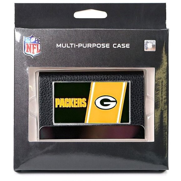 Licensed Green Bay Packers Logo Money Card Holder Multi  Cigarette Case Leather - Picture 1 of 1